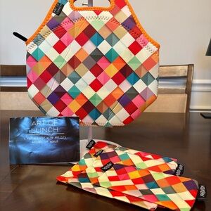 Art of Lunch Multicolor Geometric Lunch Tote